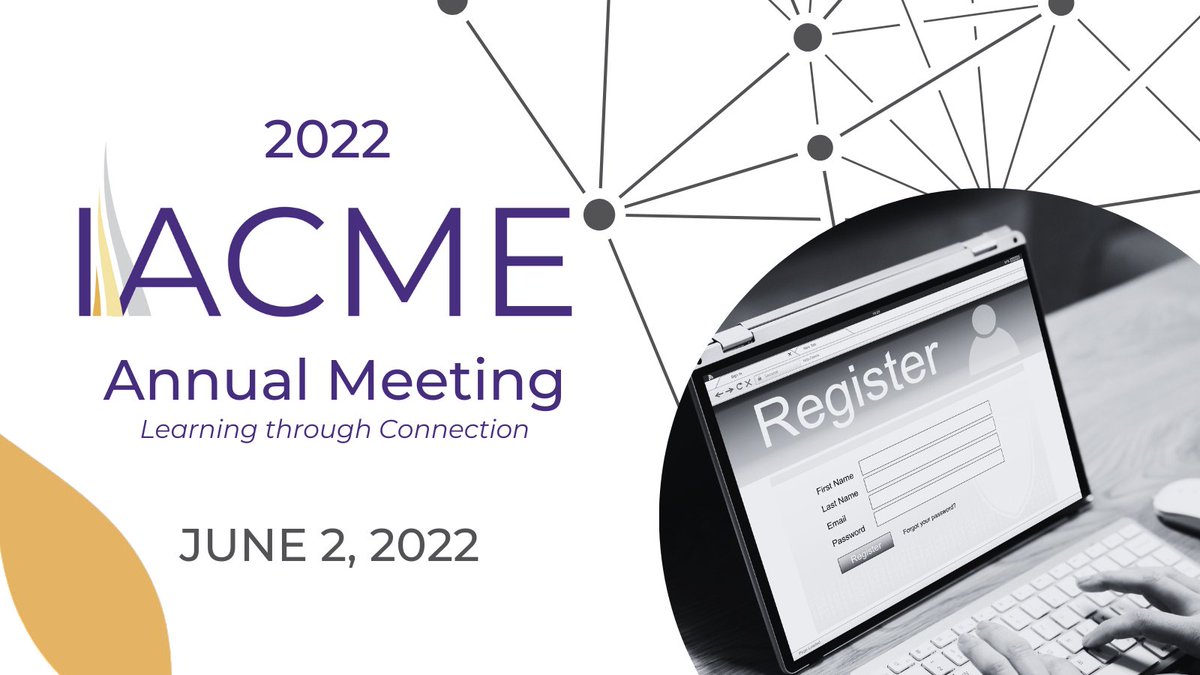 IACME's tweet photo. Registration is now open for the 2022 #AnnualMeeting! View the agenda online and register to join us on June 2nd in Arlington Heights, IL: https://t.co/t6OjEj1SVU

#CME #IACME #learn #collaborate #grow https://t.co/h84OiQ0427