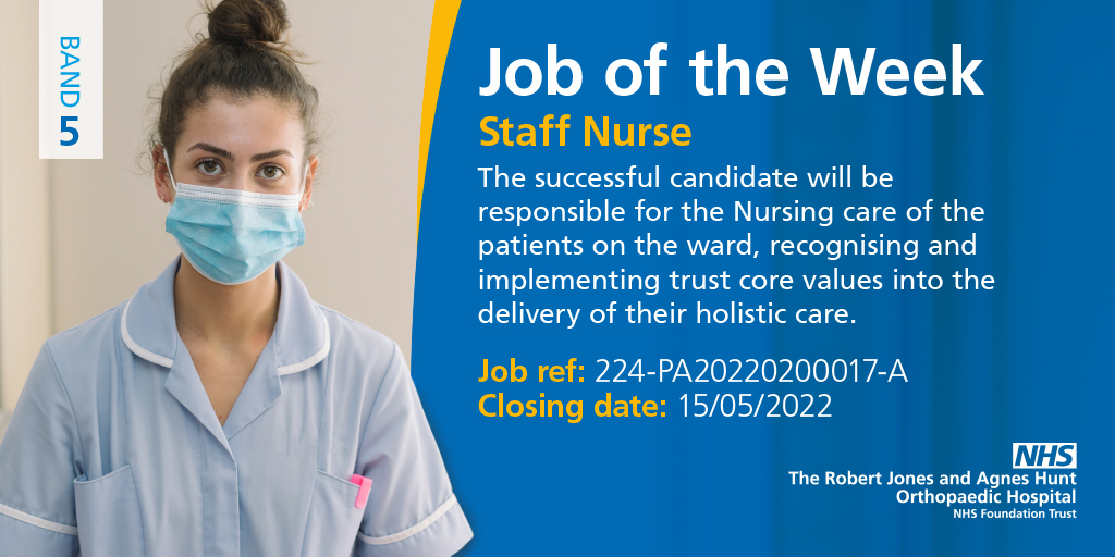 We're currently recruiting a Band 5 staff nurse for the Specialist Delivery Unit on Oswald Ward. More here: beta.jobs.nhs.uk/candidate/joba…

The successful candidate will be responsible for the Nursing care of the patients on the ward, recognising and implementing trust core values.