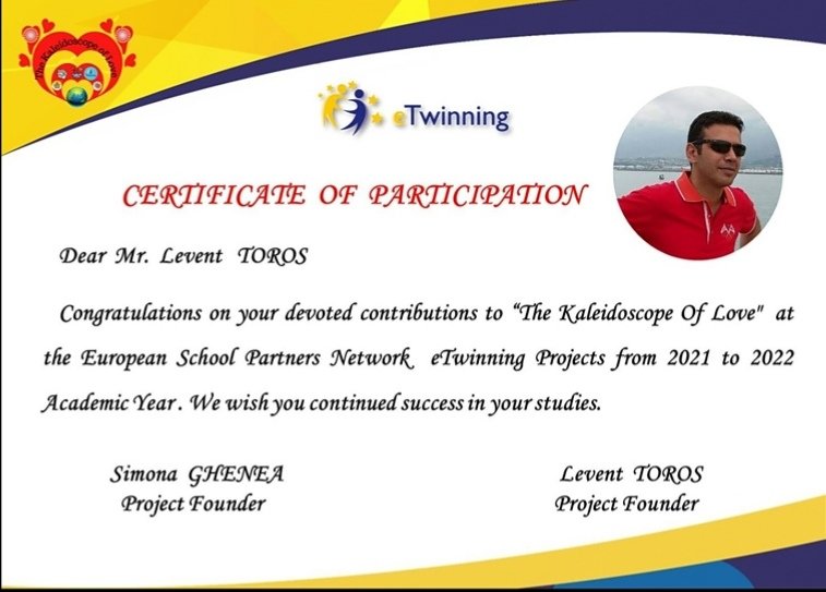 leetoros's tweet photo. Kuruculuğunu Romanya'dan öğretmen arkadaşım Simona ile yaptığımız eTwinning Uluslararası 7 ülkeden 24 öğretmenin katıldığı "The Kaleidoscope Of Love" projemizi tamamlıyoruz. Emeği geçen herkese teşekkürler. @kocakysr @_muratsert_ @erlyildirim @AdanaMem https://t.co/cBP9SsqV20