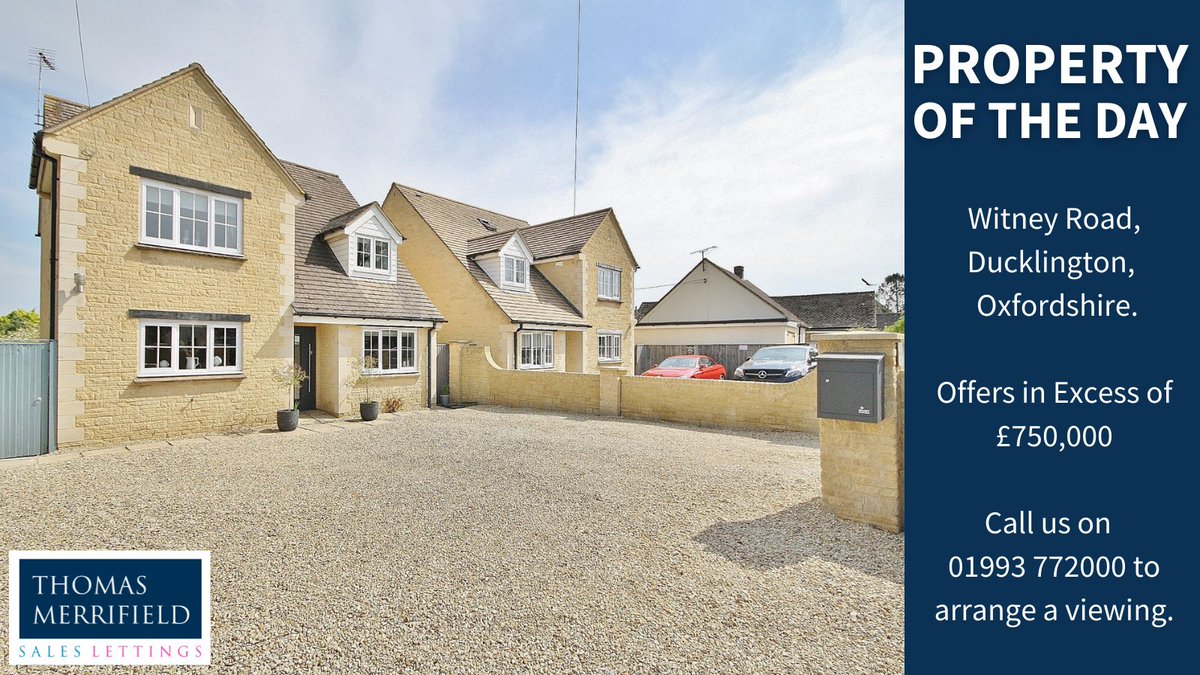 TMSalesLettings's tweet photo. WITNEY ROAD, DUCKLINGTON
A handsome #stonebuilt 4/5 bedroom #detachedhouse, presented in excellent condition throughout. The accommodation is set over 3 floors with a private rear #garden.
More details here: https://t.co/8yjdtiHvZw
#oxfordshirerealestate #familyhomeforsale https://t.co/e0sLfYeR0N