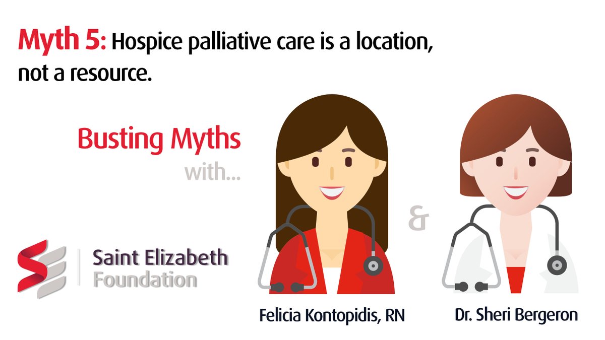 JHHospice's tweet photo. It’s a Friday #HPC myth busting special with Felicia and Sheri from @StElizFdn and @JHHospice.
MYTH 5: Hospice palliative care is a location, not a resource.
Read below for the facts 👇
#BustingtheMyths #hpcWeek https://t.co/0oEuQ03Zay
