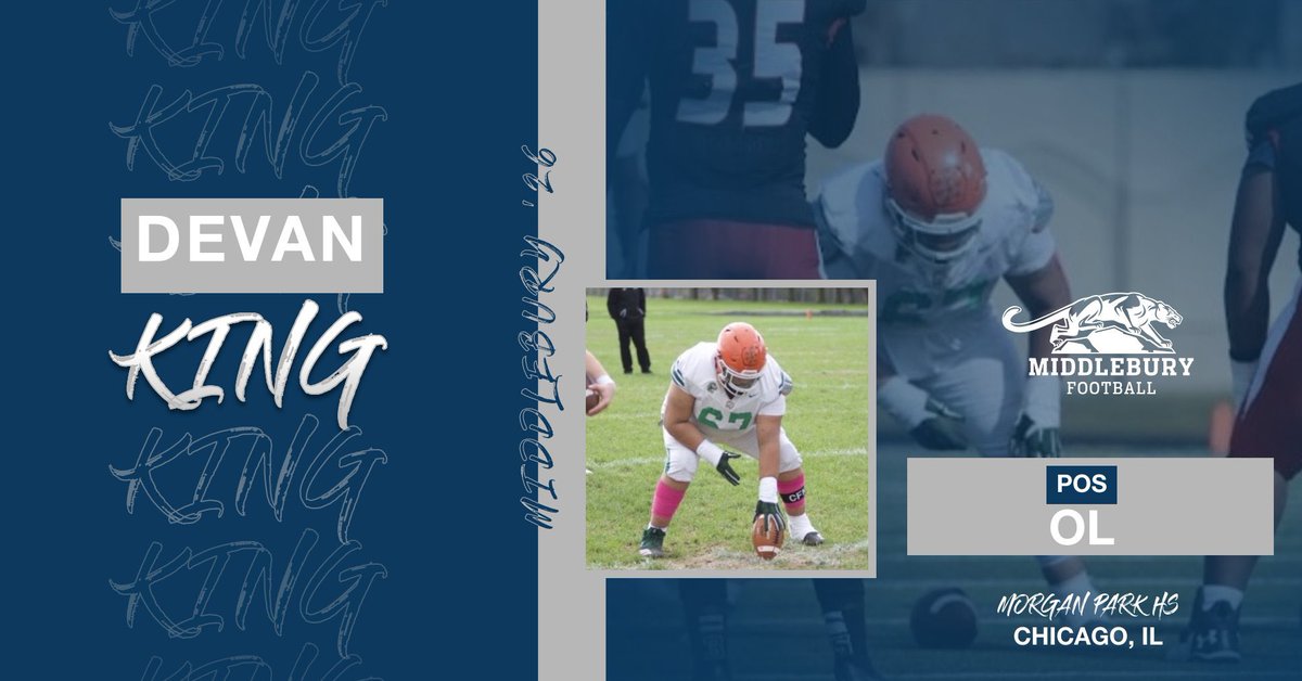 MiddFootball's tweet photo. Devan King (Morgan Park, IL) #MIDDFB2026 https://t.co/6FM80GjxQY