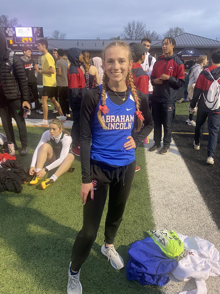 ALHSGirlsTF's tweet photo. Congratulations to @abbylasale20 conference CHAMPION in the 400mH  AND NEW CONFERENCE MEET record holder! Outstanding work, Abs! 🥇@ALHSathletics https://t.co/yLeZmMXdwu