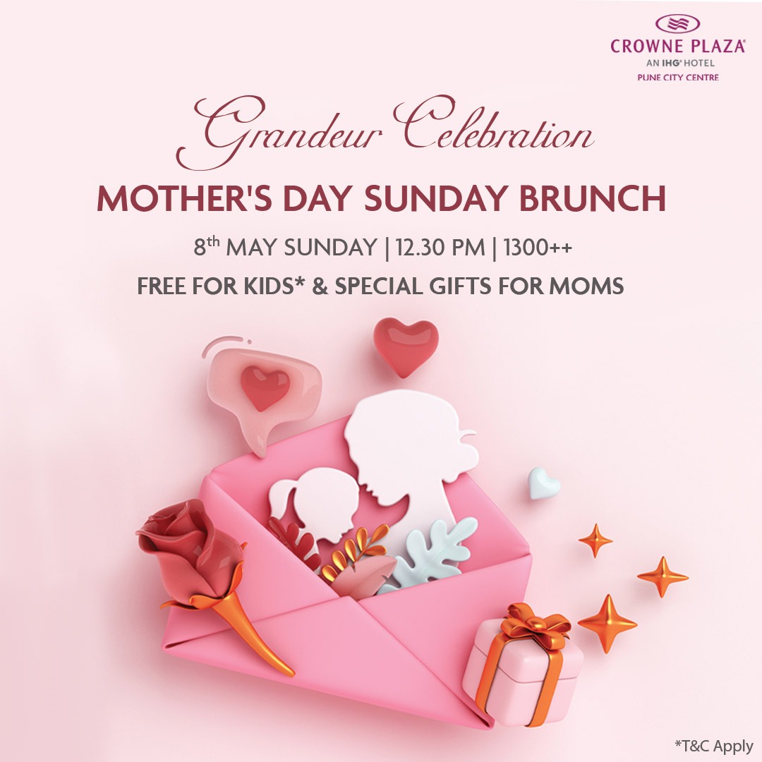 crowneplazapun's tweet photo. #MothersDaySundayBrunch

Come, Join us for a Special Sunday Brunch this Mother's Day at Crowne Plaza Pune City Centre 

Relish some special gifts from our master chefs and yes, it's FREE FOR KIDS*
.
.
#mothersday #brunch #gifts #kids #motherhood #momlove #hotelroom #hotelambience https://t.co/FBNeOAnbRd