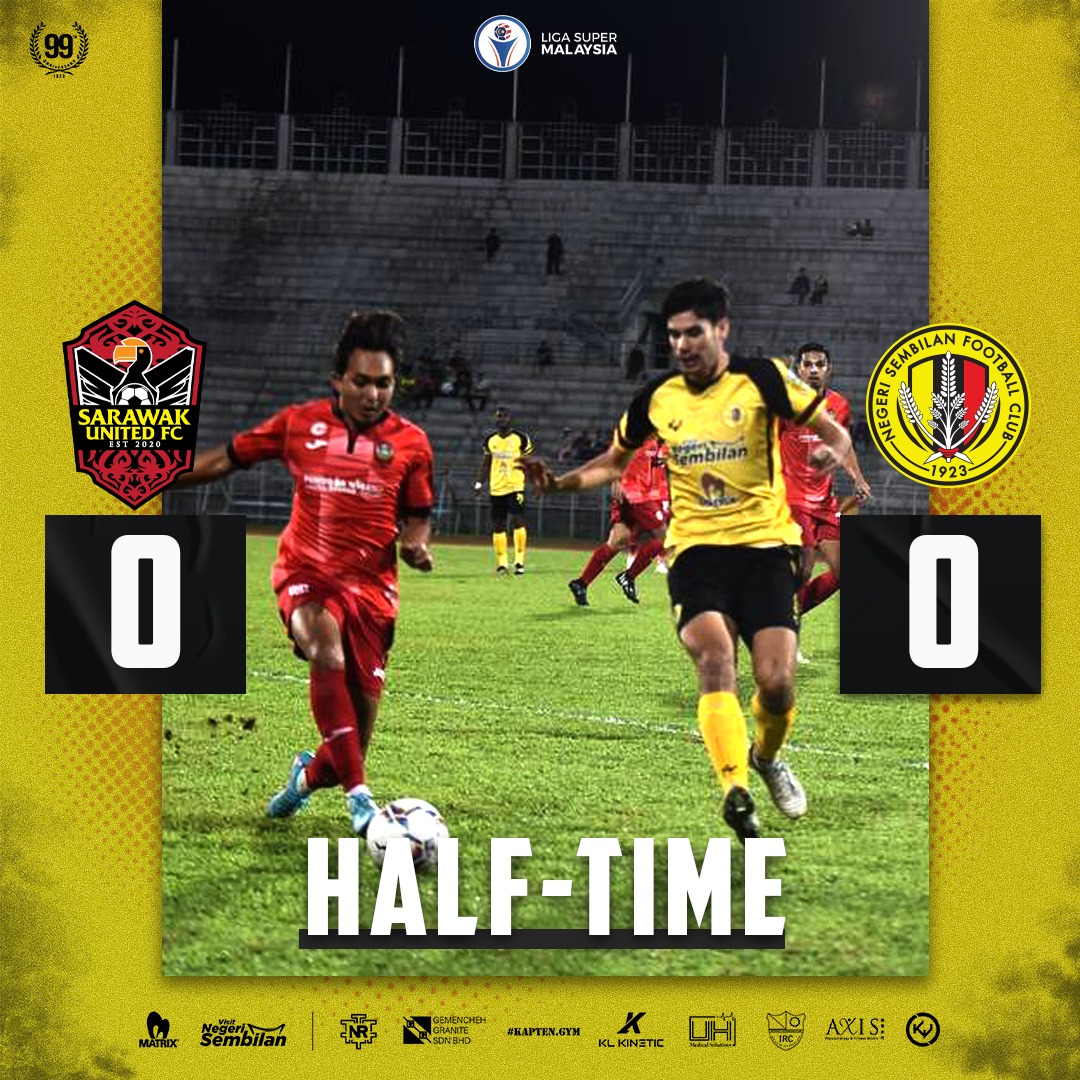 nsfc1923's tweet photo. Tamat separuh masa pertama perlawanan. Kedudukan semasa Sarawak United FC 0 - 0 Negeri Sembilan FC.

#SWUNSE
#NSFC
#HobinJangHobin https://t.co/OLAqx7VcKR