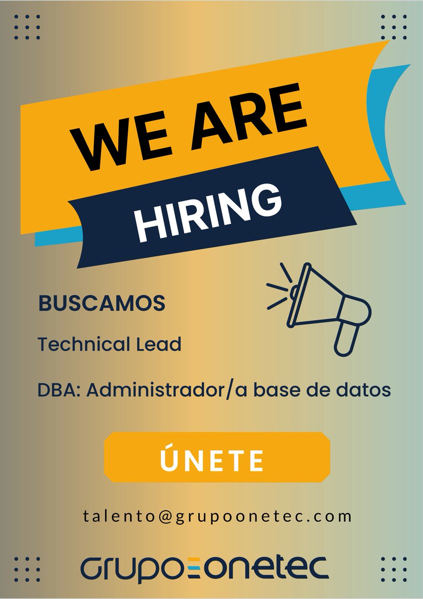 ¿Puede que seas tú? 
En <a href="/Grupo_Onetec/">Grupo Onetec</a> están buscando talento, y han publicado unas ofertas que puede que te interesen
Más info ⬇️
infojobs.net/grupo-onetec/e…