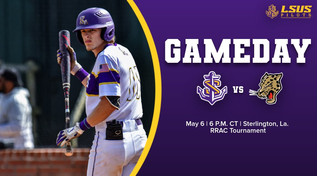 LSUSathletics's tweet photo. Let's DO THIS

Pilots kick off play in the RRAC Tourney!

🆚 Houston-Victoria
⏰ 6 p.m. CT
📍 Sterlington, La.
📈 https://t.co/nHQ1kxYrJV
📺 https://t.co/SDMpwuT2NH

@LSUS_Baseball | #AnchorUp https://t.co/hqKdLGkisH