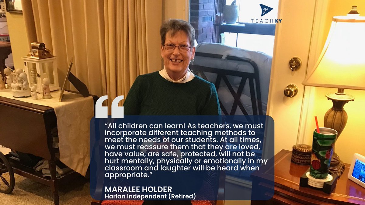 GoTeachKY's tweet image. Maralee Holder is retired after 27 years of teaching in Harlan Independent Schools. She followed in the footsteps of relatives with distinguished education careers. She found her #JoyOfTeaching in advocating for the success of all students.