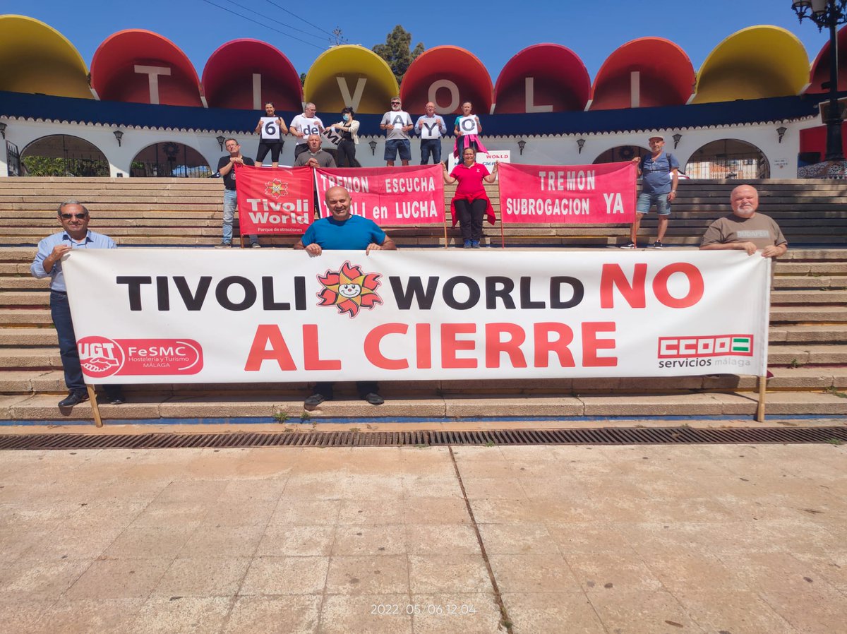salvemos_tivoli's tweet photo. Otro día más Luchando por NUESTROS PUESTOS DE TRABAJO Y POR LA HISTORIA DE TIVOLI
mientras TREMON NOS DA LA ESPALDA Y NO NOS DA NINGUNA SOLUCIÓN
#TREMONPAGANOS https://t.co/4SEHYOuZYx