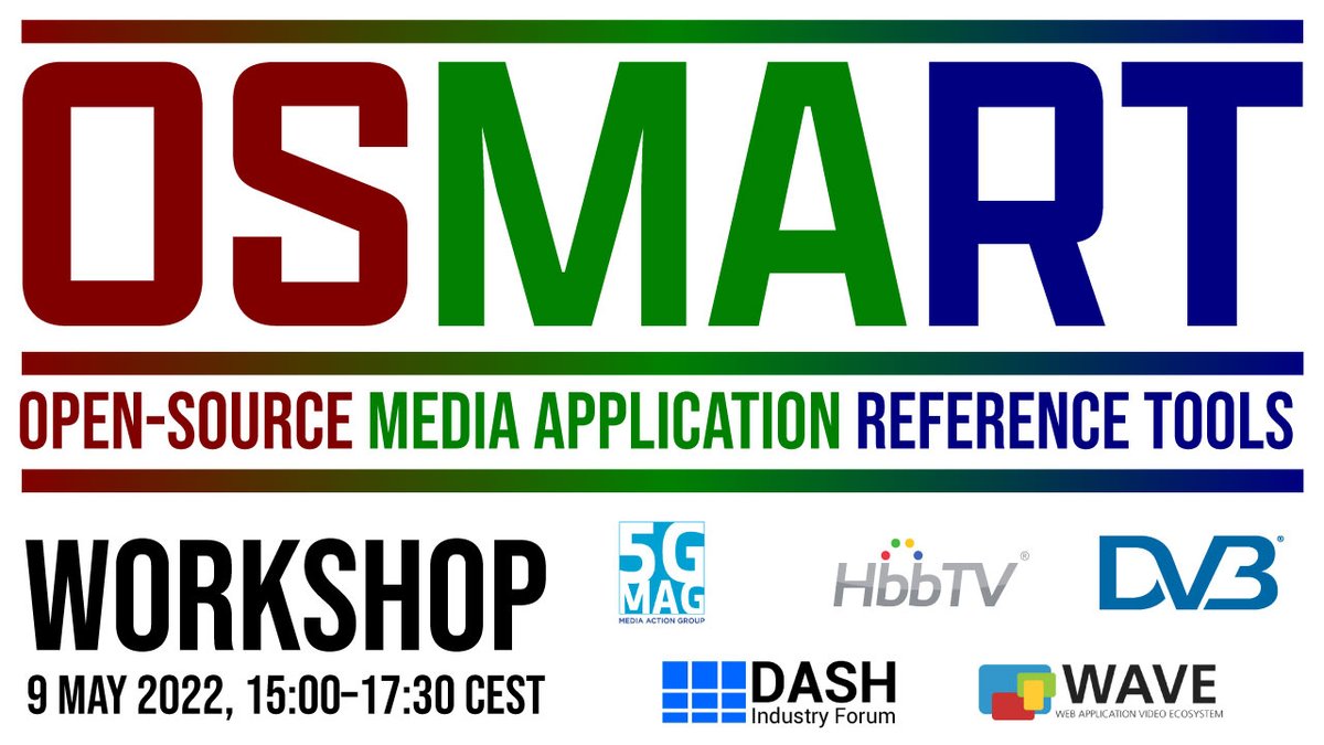 DVB_Project's tweet image. 👇👇👇 This online workshop is happening on Monday, with almost 100 participants now registered. You can sign up here: us02web.zoom.us/meeting/regist… @DVB_Project @5GMAGnews @DASH_IF @HbbTV_official @CTATech #WAVE #opensource #referencetools #media #streaming