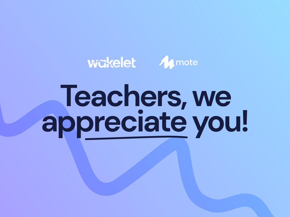 As Teacher Appreciation Week comes to a close, we're reminded about just how powerful and important educators are in everyone's lives 🤗 We teamed up with @justmoteHQ to share our messages of appreciation to this wonderful community 💙 wke.lt/w/s/_87aZJ