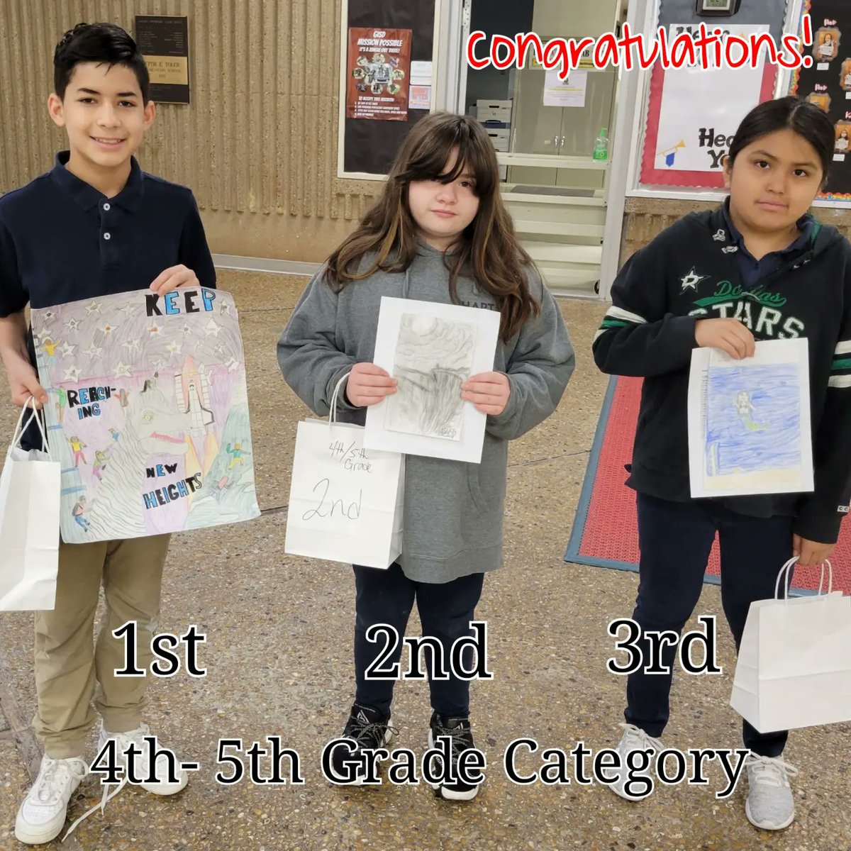 art_toler's tweet photo. We finished up a school wide art contest for our Toler students and staff. I'm so proud of the students that submitted their work. Congrats to our winners! They each received a prize for their work. #artcontest #tolertexans #GarlandISD @Toler_Texans https://t.co/CQOiW3ZtDL
