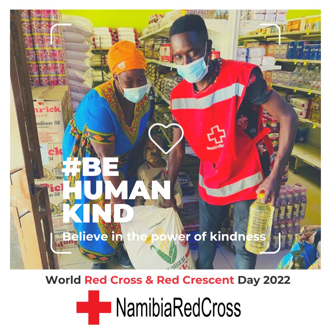 NamibiaRedCross's tweet photo. On this World Red Cross and Red Crescent Day, we celebrate the volunteers acts of kindness, their infectious nature and the difference they make in the lives of others. #WordRedCrossDay #BeHumanKind #Volunteers https://t.co/699QLXAlTO