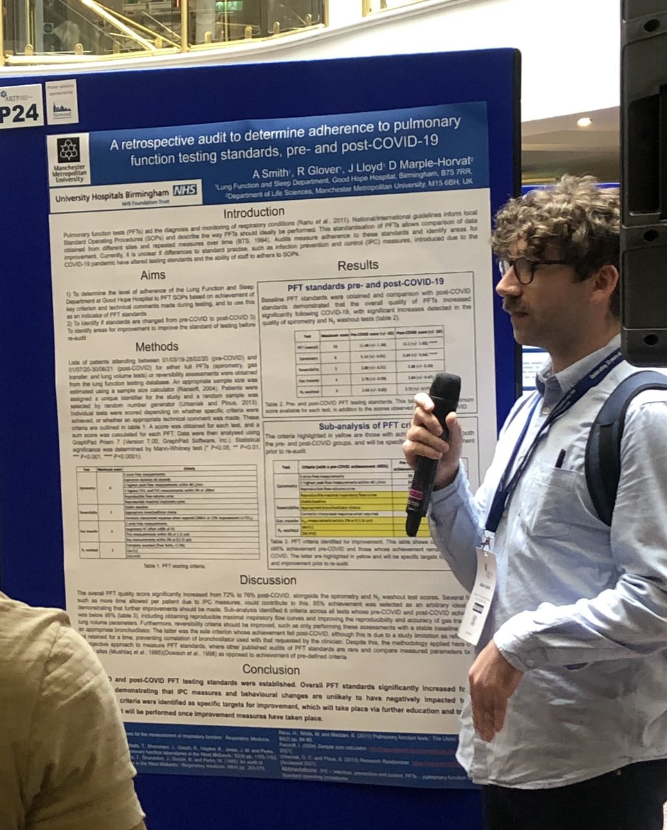 CooperJuliek's tweet photo. Our STP trainee, Adam Smith, presenting his research poster at the ARTP Conference - great work!#ARTPConference2022 @UHBResearch @ARTP_News https://t.co/K7re5QV53b