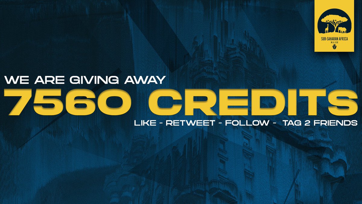 🚨GIVEAWAY ANNOUNCEMENT🚨

We are giving away 7560 R6 credits to the lucky winner of this competition‼️

TO ENTER;
- Like &amp; RT
- Follow @R6esportsSSA 
- Tag 2 friends 

Good luck to everyone🤝

#R6SSA #R6MajorSSA 
#R6giveaway #Giveaway