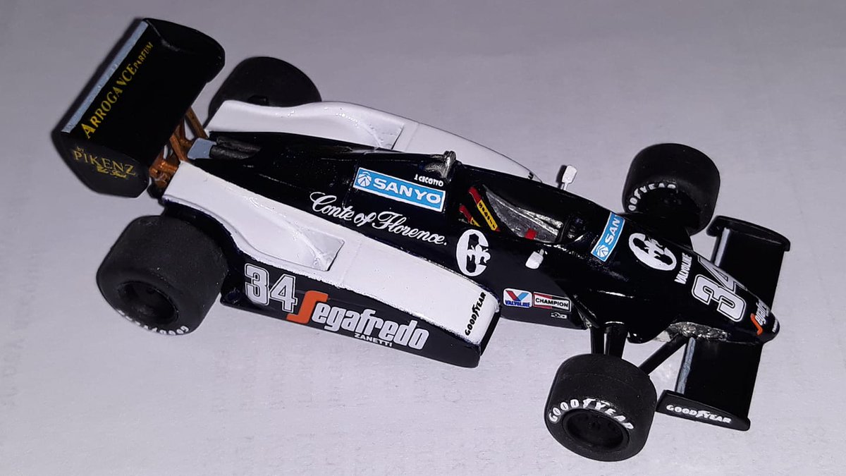 JAL69's tweet photo. Hoy @johnnycecotto1 es tendencia en RRSS, así que vamos a celebrarlo posteando estas tres magníficas imágenes del #TheodoreEnsign N183 #Cosworth de su primera temporada en #F1, en #F11983.

Este es el carro del histórico punto en #LongBeach, en #GPUSAOeste.

#JohnnyCecotto. https://t.co/7yVAdzYekM