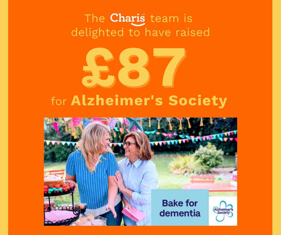 Last week we asked the Charis team to join us ‘Bake for Dementia’ in a bid to raise vital funds to support people affected by dementia.

If you would like to show your support and donate to Alzheimer's Society click the link: justgiving.com/fundraising/ch…