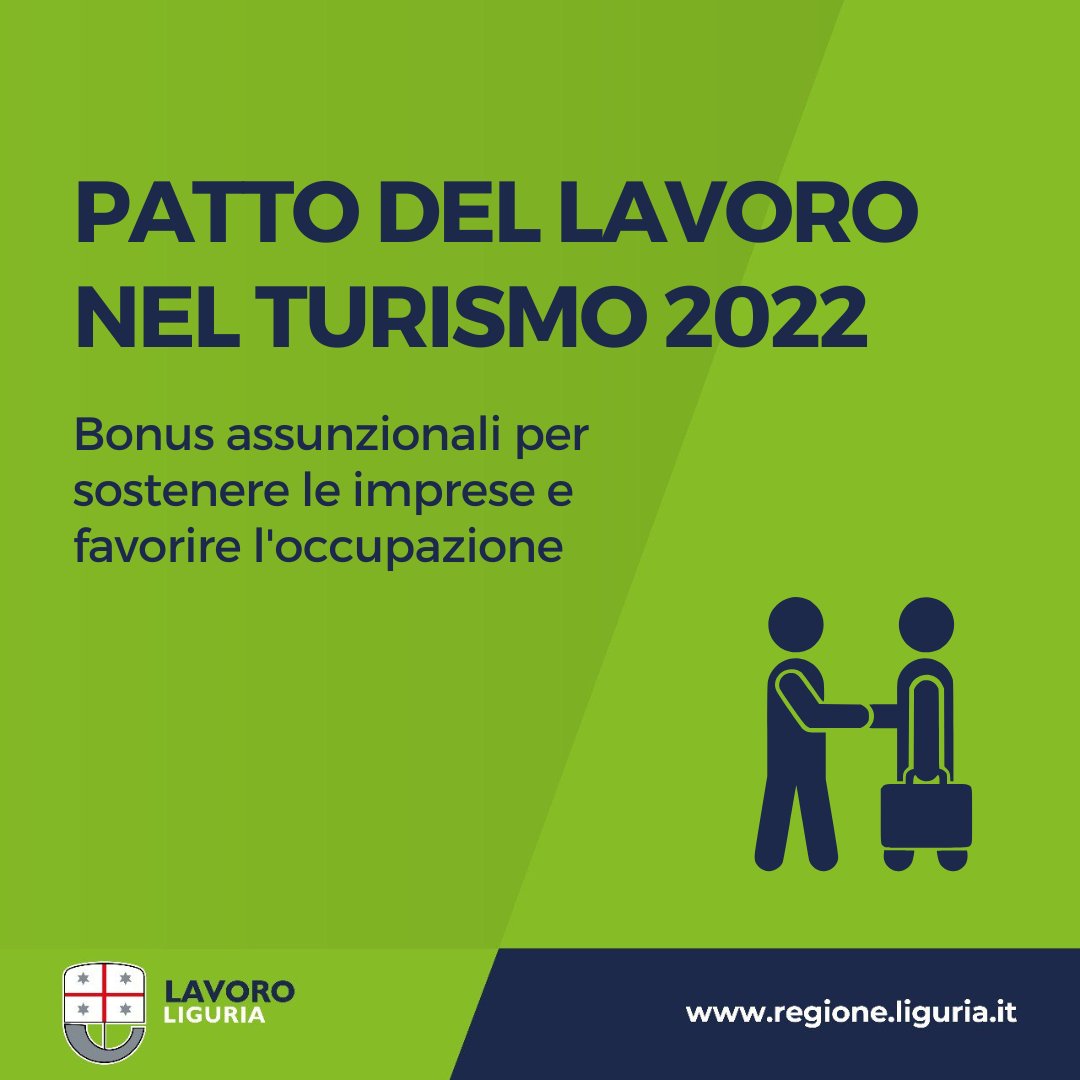 ✍️Nuovo Patto del #lavoro nel #turismo con sindacati e categorie per ridurre la stagionalità e aumentare l'occupazione nel 2022

Previsti bonus assunzionali di euro:
🔹2.500 per contratti minimi di 6 mesi 
🔹4mila per contratti minimi di 8 mesi
🔹6mila per contratti indeterminati