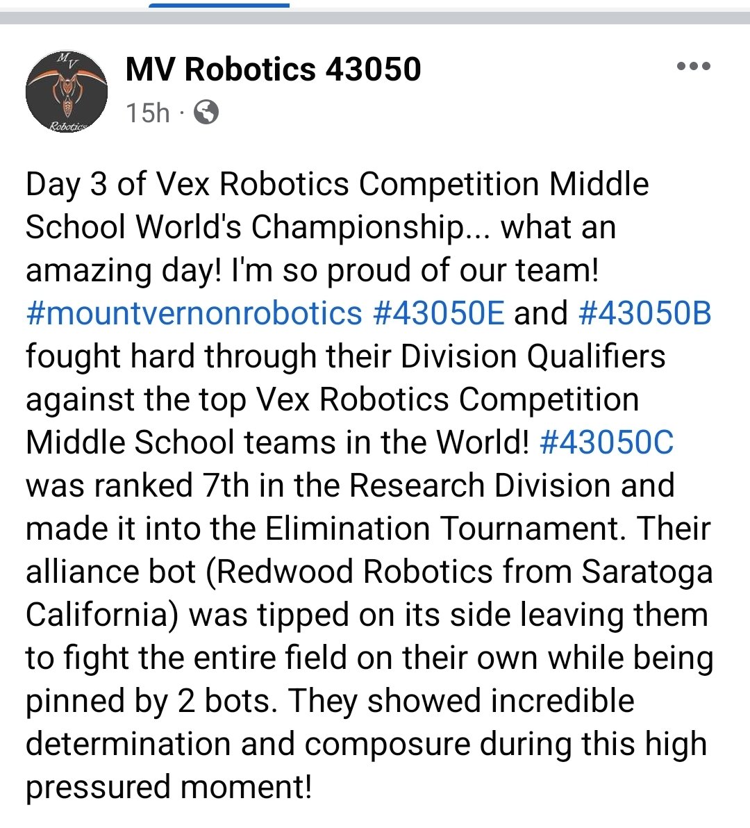 MVRobotics43050's tweet photo. @mvcsdcurriculum @MVCSD_Supt @JacketJournalMV https://t.co/9bcxhi2Uyo