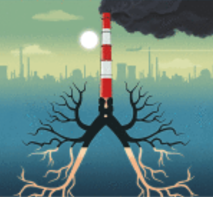 Impressive cover art on @LancetRespirMed emphasizing the relevance of environmental pollution for respiratory health