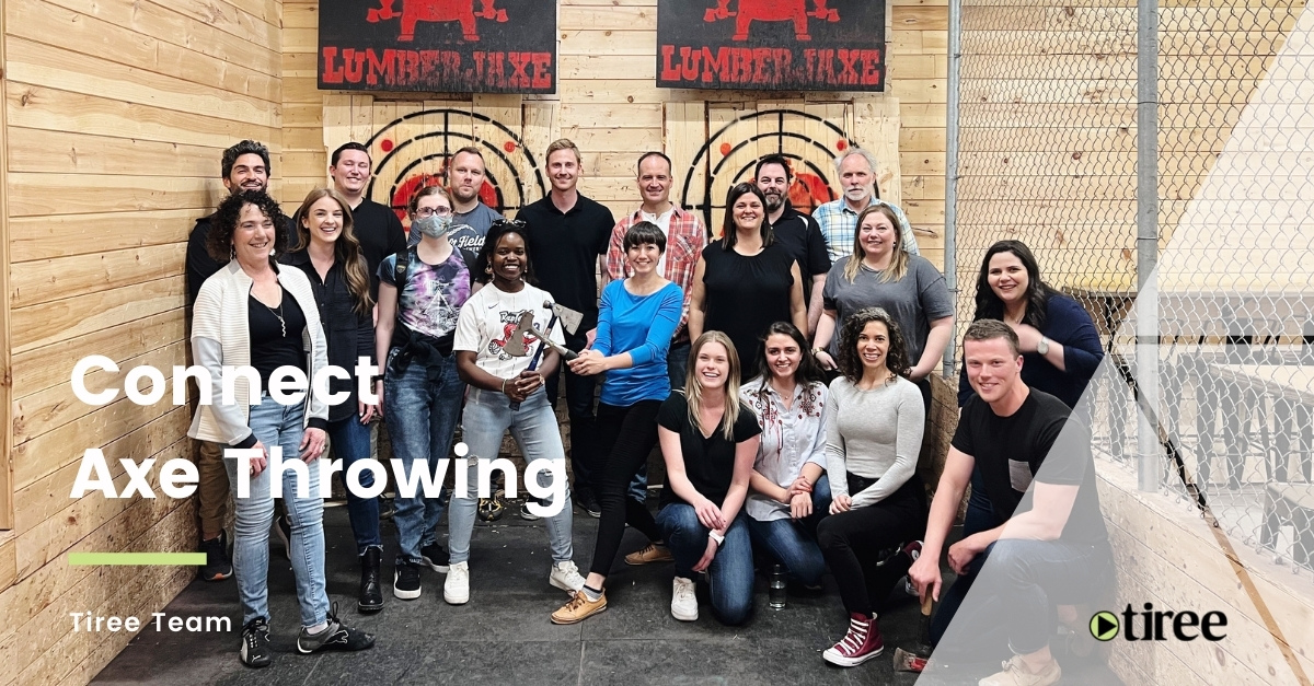 TireeTeam's tweet photo. Thanks to our Connect Crew and LumberJaxe Ottawa for organizing a great night of axe throwing and connection! #TireeTeam https://t.co/XPDn5tPYhh