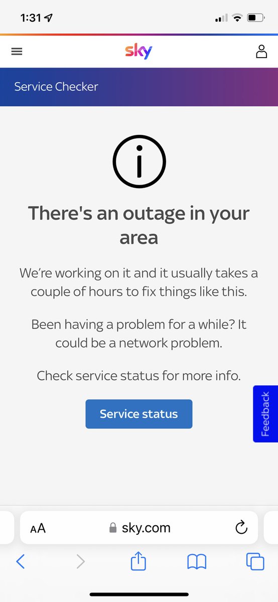 sarahjcook's tweet photo. @SkyHelpTeam But then it also says there is no issue. Is there any way you can actually check and let me know when it will be working? https://t.co/TyTdbUjYXA