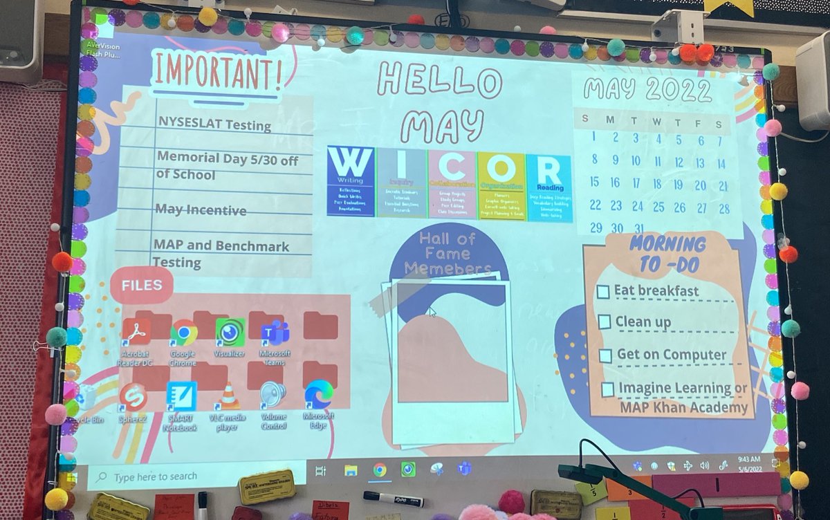 Finding new ways to keep my students updated and reminded of monthly and daily events. Incorporating some AVID ideas and will have student spotlights of Hall of Fame Members all on my ENO Board Desktop background.  <a href="/SyracuseSchools/">Syracuse City School</a> #SyraFuse #PL #AVID #SCSDSuccess