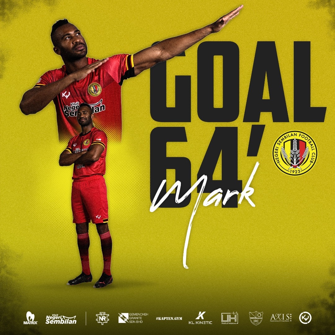 nsfc1923's tweet photo. NSFC FC menyamakan kedudukan pada minit ke-64 dengan sepakan penalti oleh Mark Guolon. 
Kedudukan semasa Sarawak United FC 1 - 1 Negeri Sembilan FC.

#SWUNSE
#NSFC
#HobinJangHobin https://t.co/tgyt3Z02ys