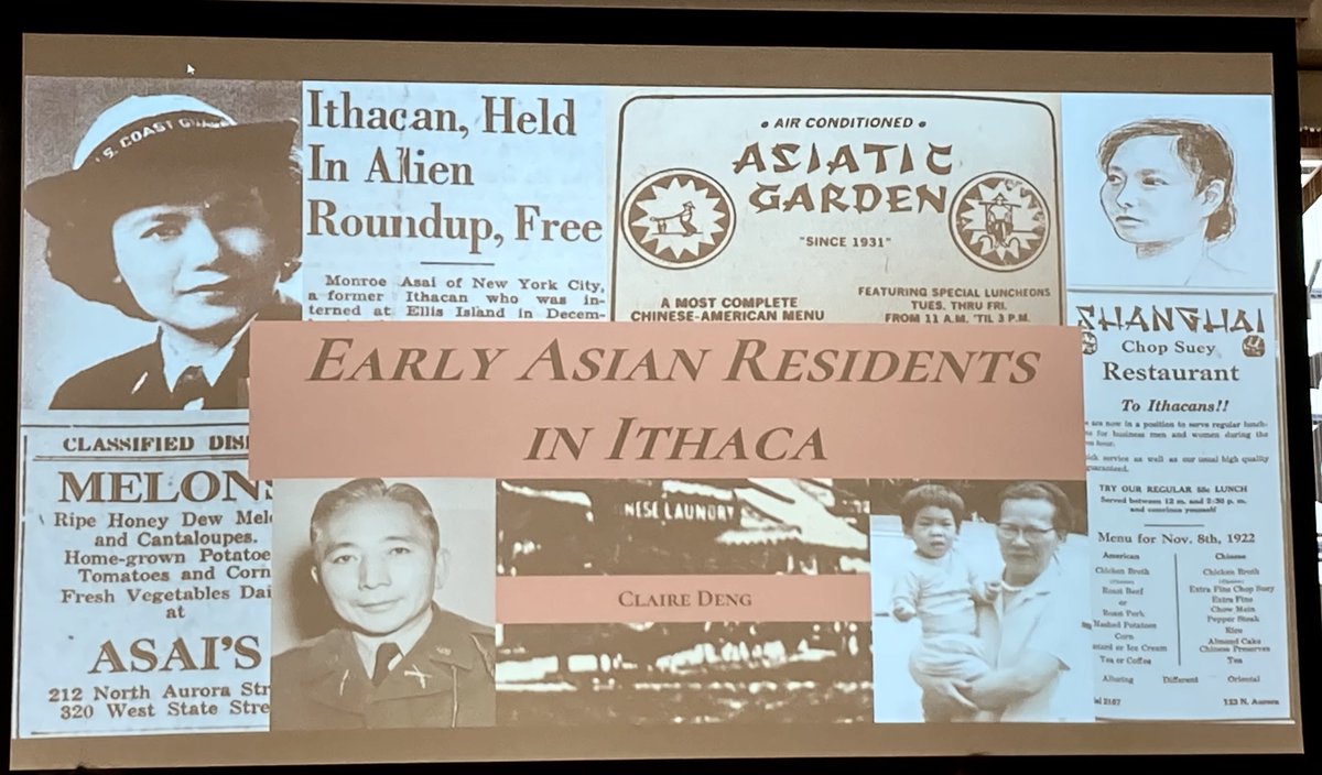 CREarle's tweet photo. Congrats to #AMST2001 student Claire Deng '22 on her phenomenal research on early Asian residents in Ithaca and her great presentation at @TompkinsHistory. Also, go check out the cool new museum exhibit on the U.S. Census. https://t.co/iMmjZ1hBsi