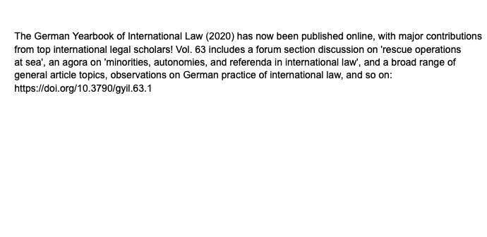 German Yearbook of International Law tweet media