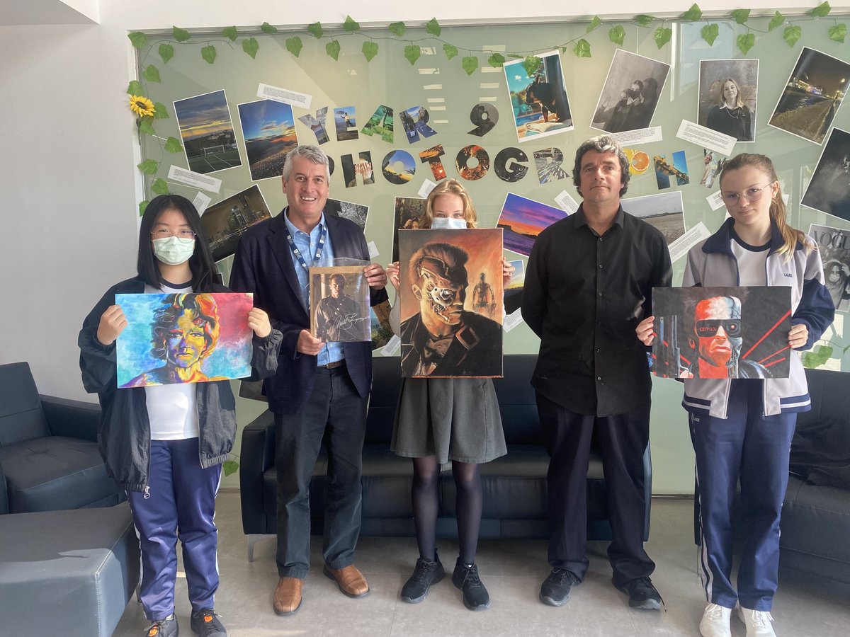 twmdavidson's tweet photo. The winners in our ‘Arnie’ Art Project - such creative flair and skill ⁦@ISPSchools⁩ ⁦@laudeladyelizab⁩ ⁦@Schwarzenegger⁩ https://t.co/GRHICrKPPQ