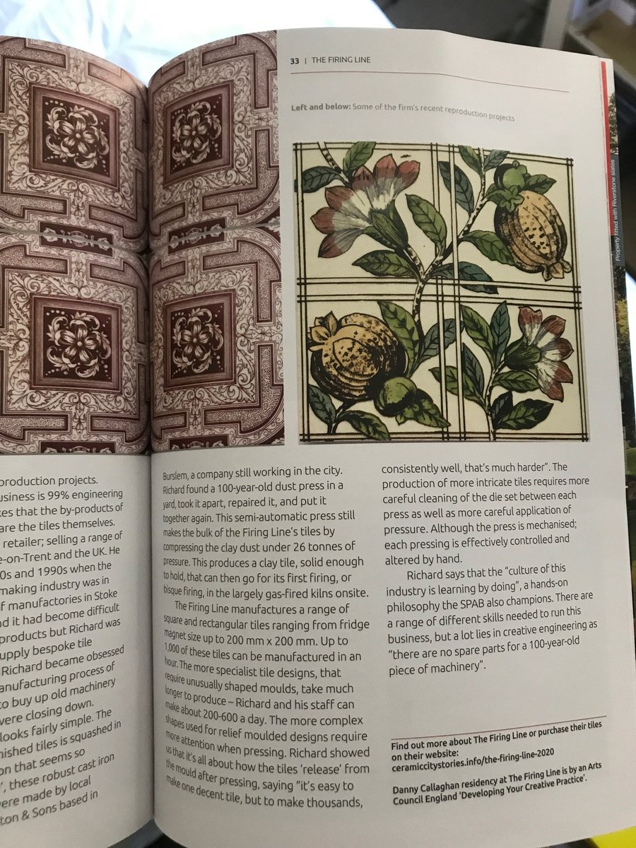 potteriestiles's tweet photo. THANK YOU Ali McClary @SPAB1877 fab feature article re #TheFiringLine &amp; ongoing partnership work at Winkhill Mill #StokeOnTrent THANK YOU also @kristianLfoster
Artist-in-residence role supported @ace_midlands #DYCP Info: https://t.co/O5EPZ1lQds #HiddenGems #SharedStories https://t.co/a6Yly1qt98
