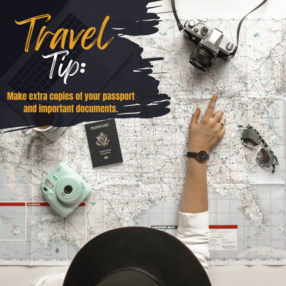Don’t forget to e-mail a copy to yourself too. You never know when you might need to have some sort of documentation with you and might not want to carry your original. Additionally, if your passport gets stolen having a copy will come in handy for your police report.