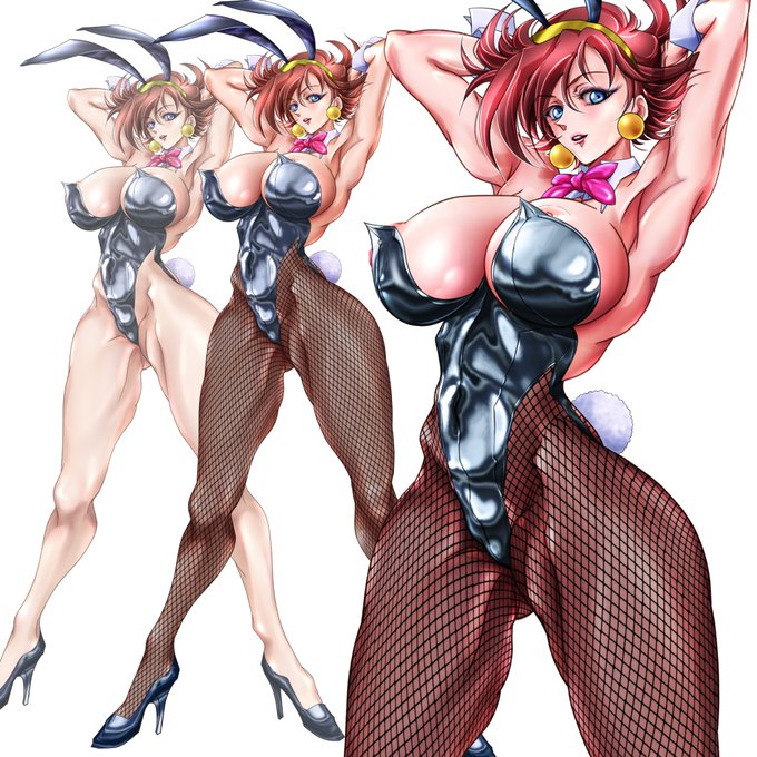 レイン・ミカムラ
今日のレインさんの衣装差分は〜自分の中ではド定番のバニーガールです  ('ー`)
 #Gガン #Gガンダム 