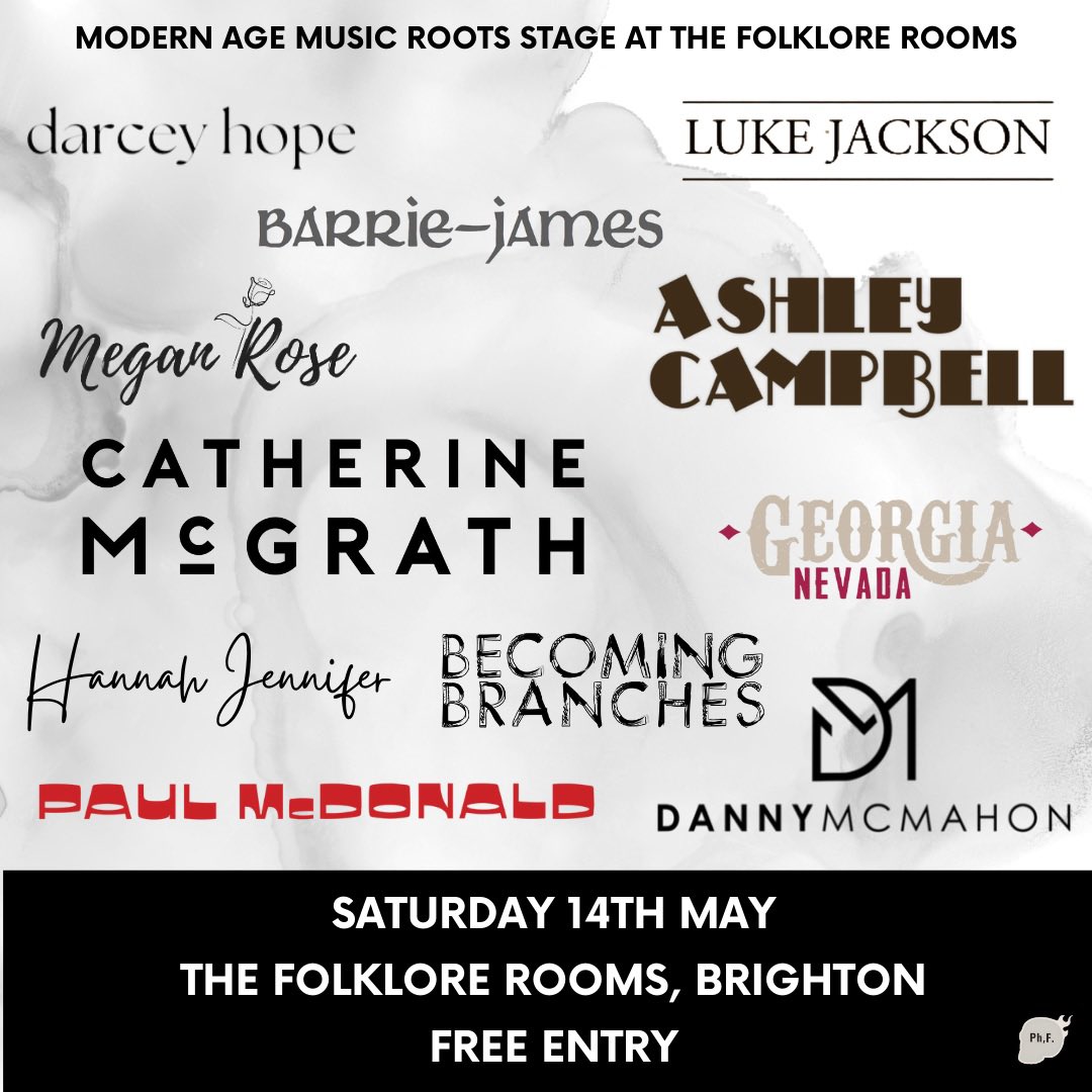 ModernAgeMgt's tweet image. Just over week away until we bring these amazing talents, to Brightons biggest music weekend at @folklorerooms 💥

Who’s joining us? 🙌☀️🎉