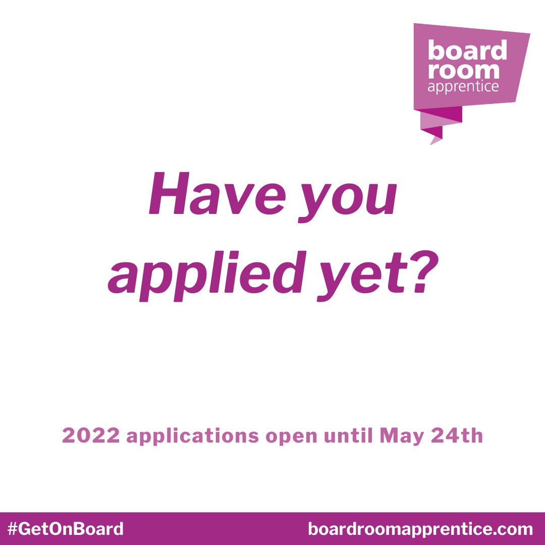 If you're looking for a brand new learning experience, the Boardroom Apprentice might be right for you.

Applications are open now!

Find out more about the experience and how to apply here 👇
boardroomapprentice.com