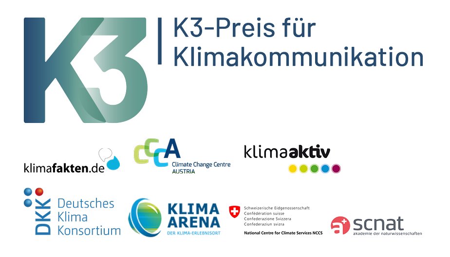 #K3Preis für #Klimakommunkation jetzt noch bewerben bis zum 12. Mai! Kommunen, Vereine und bürgerschaftlich Engagierte haben eine eigene Kategorie: Bürger:innen-Preis der KLIMA ARENA (Klimastiftung für Bürger) k3-klimakongress.org/k3-preis/ #klimawandel @arena_klima