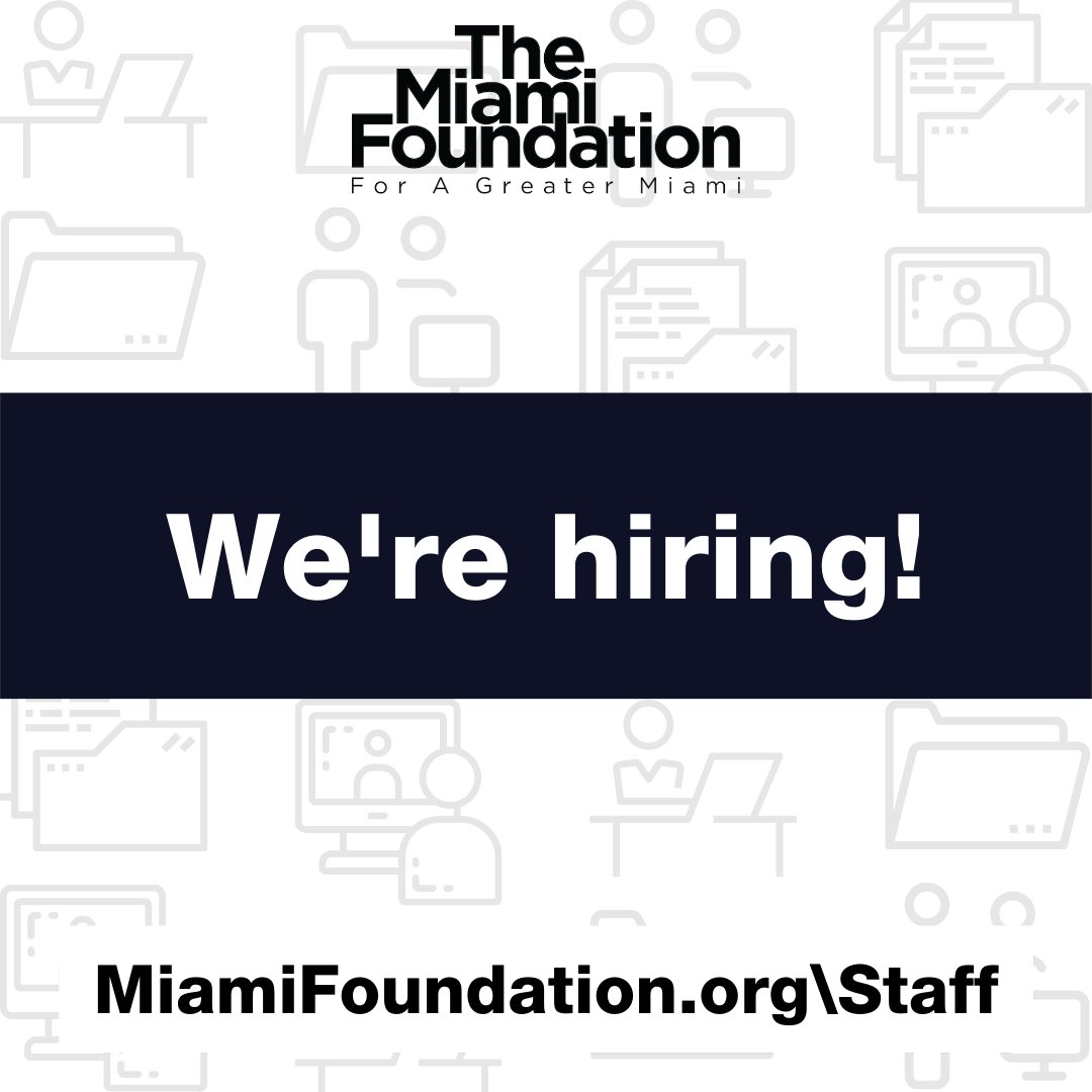 Have a passion for making Miami a better place for everyone? Want to uplift local organizations? We’re in search of superstars to join our team of changemakers 🤩 Learn more about our open positions here: miamifoundation.org/staff