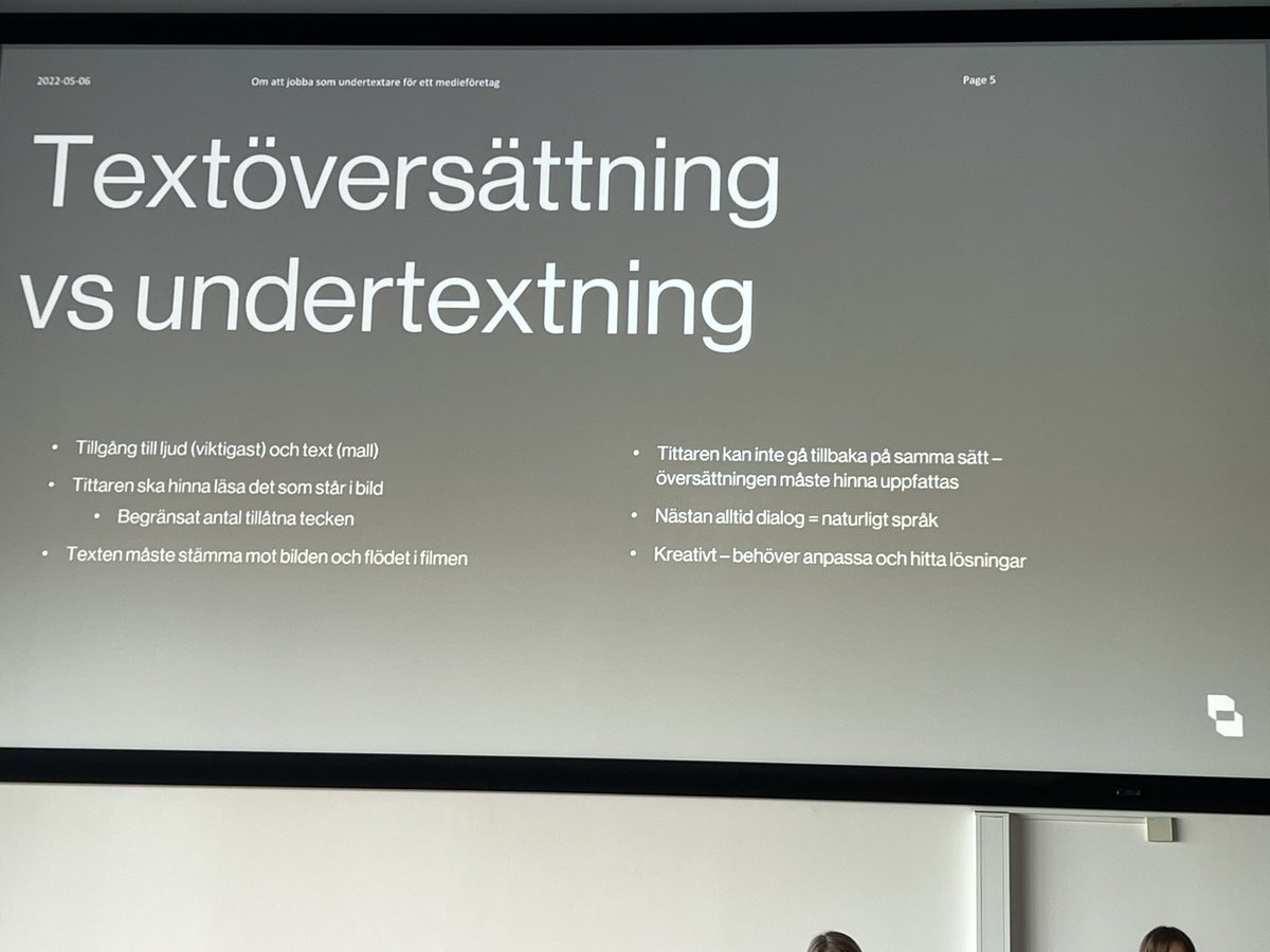 lenapiras's tweet photo. Kul med en demonstration av hur undertextning går till. Många faktorer att beakta för en vanlig [EU-]översättare. Tack #Plint https://t.co/6Wl9YZq0v7