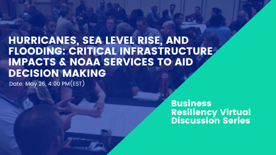 ahcusa's tweet image. [NEW] Hurricanes, Sea Level Rise, and Flooding: Critical Infrastructure Impacts &amp;amp; NOAA Services to Aid Decision Making - Date: May 26, 4:00 PM (EST)

Register: resilienceexch.org/series-info

● Dave Jones
● Michael J. Brennan, PhD.
● Billy Brooks
● Matthew Rosencrans, PhD.