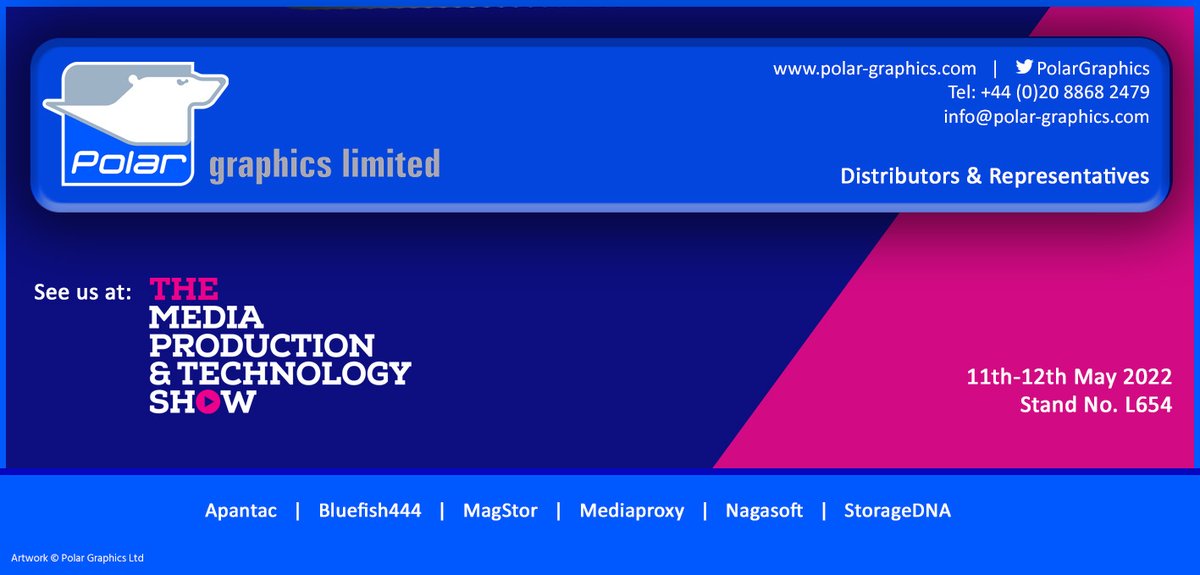 PolarGraphics's tweet photo. It's our first exhibition for a long while, come & meet the Polar Bears next week @mediaprodshow on stand L654
#Film #TV #PostProduction #polargraphics #remoteproduction #LiveEvent #AV #compliance #monitoring #VirtualProduction #Broadcast #Archive #Storage #Cloud #openGear https://t.co/jla8Td9HM6