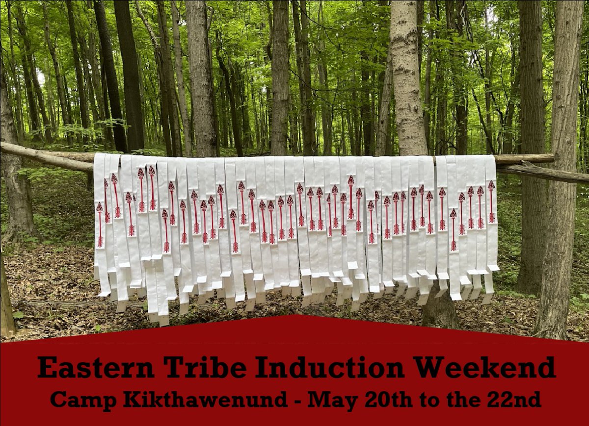JaccosTowne's tweet photo. Join us at Camp Kikthawenund from May 20th to the 22nd for our Eastern Tribe Ordeal! 

Registration closes in 9 days so make sure you register before the deadline! 

Register Here: https://t.co/p8pssqsKOn https://t.co/tv31TMrBEV