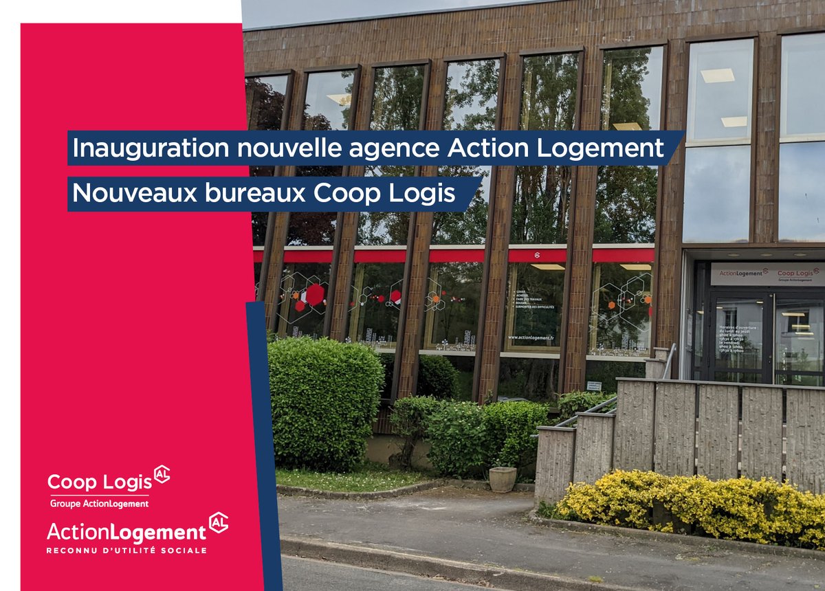 tweetojoachim's tweet photo. 📢 Inauguration cet après-midi de la nouvelle agence @ActionLogement de Laval et des bureaux #CoopLogis.
@LavalAgglo @Medef53 @CBrizais
#UtilitéSociale #actionlogement #lavalagglomeration #emploi #logement #laval #inauguration https://t.co/bgnYC6gKbf