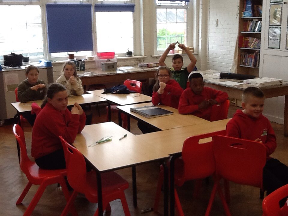 BubsyTownhill's tweet photo. Year 5 - Learning sign language during Freaky Friday for awareness week #tcsyear5 #TCSLLC #tcs4purposes https://t.co/FtBibCKWgL