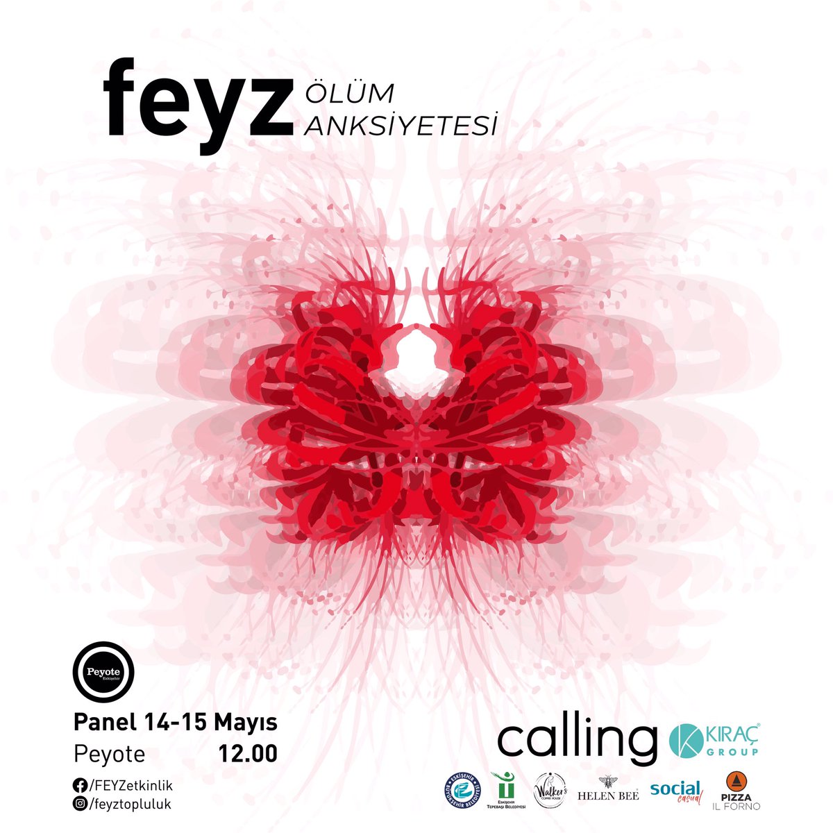 Feyz, 2022'de geri döndü. Bu sene, bir başlangıcımız olduğunu kolayca kabullenerek yaşadığımız hayatın sonuna duyduğumuz kaygıyı konuşacağız.
Feyz: Ölüm Anksiyetesi
14-15 Mayıs’ta Peyotedeyiz!
Hepinizi bekliyoruz...