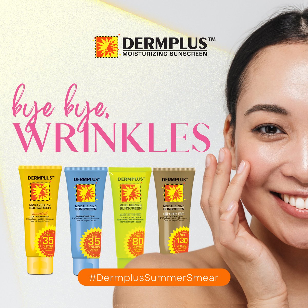 PhDermplus's tweet photo. Wrinkles, pigmentation and skin damage - all of these can be prevented when you use Dermplus Moisturizing Sunscreen. Moisturize and protect your skin with Dermplus!
#DermplusPH #DermplusMoisturizingSunscreen #SunscreenPH #DermplusSummerSmear #SPF #SKINFACTS #antiskincancer https://t.co/9D0T06pe9S