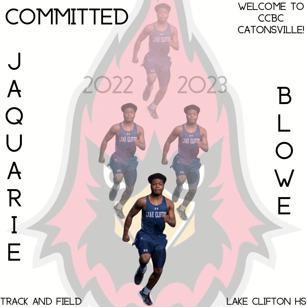 CCBCCardsSports's tweet photo. The Cardinals coaching staff is excited to announce that Jaquarie Blow has been signed to our Track and Field program here at CCBC Catonsville. Welcome to the Nest. #Committed #GoCardinals #trackandfield @BcpssAthletics @BaltCitySchools @Jaquarieblowe_ https://t.co/VsLyM3zRBx