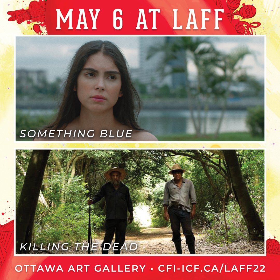 Canadian_Film's tweet photo. TODAY AT LAFF:
Catch Panama's charming comedy SOMETHING BLUE at 6:30pm, as a bride-to-be races against the clock to get married. 👰 At 8:30pm, Paraguay's thriller KILLING THE DEAD explores morality amid atrocity. 
🎟️ Tickets: https://t.co/8s9jSgfGgR
@OttawaArtG  #LAFF22 #Ottawa https://t.co/7DusueslHO