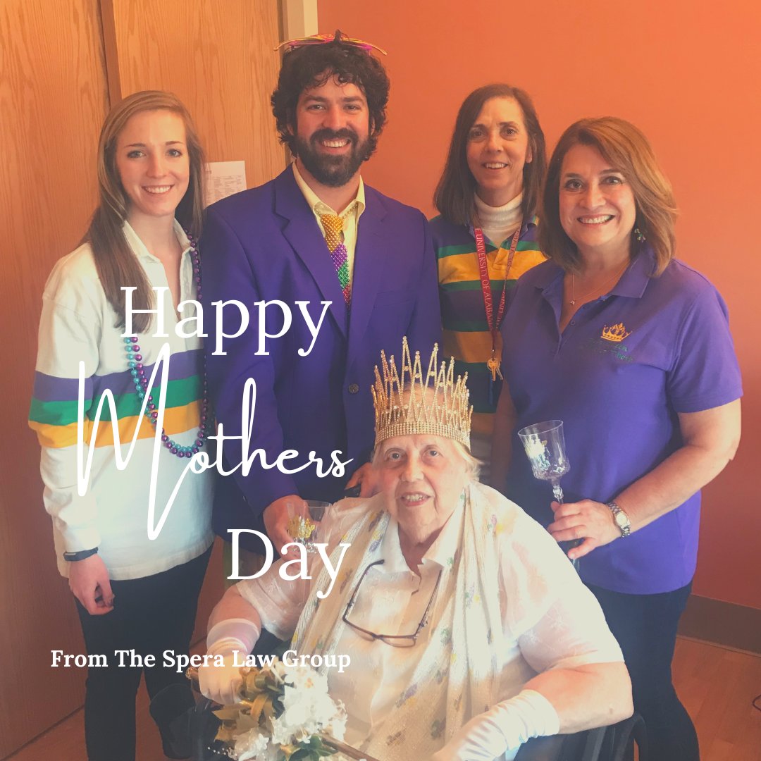 SperaLaw's tweet photo. Happy Mother’s Day! From everyone at the Spera Law Group Pictured: Annie (Andrew's younger sister), Andrew, Andrea Legrand (Andrew's Mom), Cynthia Argrave (Mom's Sister &amp; Andrew's "Nan"/Grandmother), and Frances Haydel, Andrea and Cynthia's Mother. https://t.co/X0qGlxE1UO