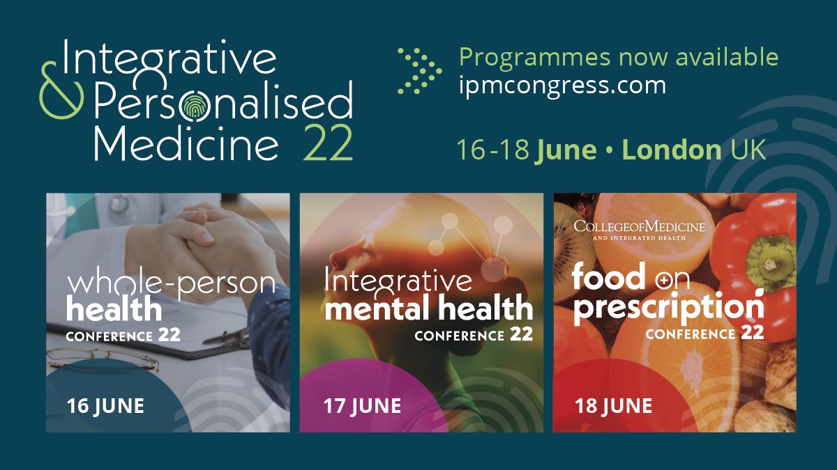 The early bird deadline for registrations is fast approaching - Sunday 15th May! Register from just £125 and join us in London from 16-18 June: bit.ly/ipmcongress #ipmcongress #integrativemedicine #wholepersoncare #lifestylemedicine #functionalmedicine #wholepersonhealth